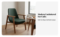 Modern Design Upholstered Armchair Comfortable paddinging Commercial Seating Thick paddinged Seat Single Sofa adaptable design for Business Owners, Interior Designers, Coffee Shop, Reception Area, perusing corner, Living Room