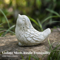 Realistic Bird Figurines Textured Feathers Weathered Bird Statues Freestanding Weather Resistant for Patio