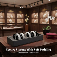 Portable Jade Bracelet Storage Tray Lightweight Slotted Bangle Display Tray Flexible Slots for Retail Stores, Trade Shows, Countertops
