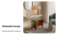 Transparent Color Block Acrylic Bench Minimalist Design Low Stool Elegant Appearance Vanity Seat Multi-Purpose for Children, Adults, Homeowners, Entryway, Living Room, Dressing Area, Bathroom