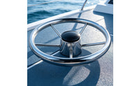 stainless steel Steering Wheel Stainless Steel Boat Steering Wheel 11-Inch for Stations