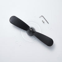 Rounded Blades Kayak Propeller Blade Replacement Two-Blade Propeller Accessory Marine Gear Black
