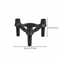 Light Luxury Design Tripod Taper Candle Holder Creative Centerpiece Modular Candle Holder Alloy Construction Stackable Candlestick for Restaurant, Tabletop, Wedding