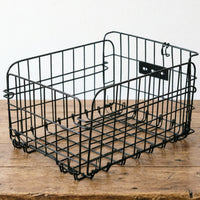 Folding Rear Bike Basket Wire Bike Basket with Mounting Plates Easy Installation for Daily Commuting