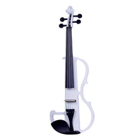 Adult Beginner Electric Violin 4/4 Black White Stage Performance