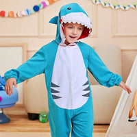 Shark Costume-Piece Costume Soft Hooded Jumpsuit for Kids, Little Ones