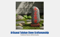 Stone Guardian, Taishan Carved Stone, Indoor Outdoor Feng Shui Decor, Entrance or Path Corner, With Base