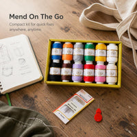 Portable Sewing Kit with 46-Piece Thread Set and Storage Box