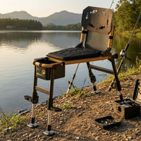 Fishing Chair with Rod Holder Heavy-Duty Fishing Chair Any-Terrain Furniture for Fishermen, Camping, Outdoor