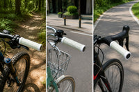 Shock Absorbing Bicycle Handlebar Grips, Anti-Slip Rubber & Metal, Universal Fit