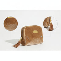 Zippered Jewelry Organizer with Zipper Velvet Jewelry Case with Pockets Slim Travel-Friendly for Business Trips
