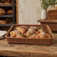 Slanted Supermarket Display Basket Trapezoidal Fruit Vegetable Storage Basket Bread Basket Hand-woven Fruit Basket