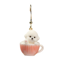 Earring with Teacup Charm Cute Earrings with Teacup Playful Cup Earrings for Teens