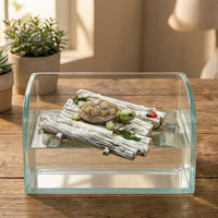 Buoyant Raft with Turtle Resin Buoyant Turtle Ornament Decorative Pond Decoration for Water Features