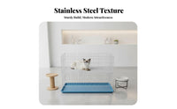 Foldable Wire Playpen Rustresistant Pet Enclosure Sturdy and Protected Pet Enclosure for Dog Owners, Families with Animals