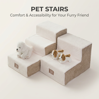 Pet Dogs, 3-Layer Structure Dog Steps for Bed, Anti-Slip Designs Gentle Slope, Small Dogs Cats Climbing Aid, Orange - Compressed Packaging