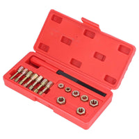 15 Pieces High Hardness Thread Repair Kit 45# Steel Screw Thread Restorer Kit Wear Resistant Rethread Repair Tool Precision Restoring for Mechanics, DIY Enthusiasts, Garage, Workshop