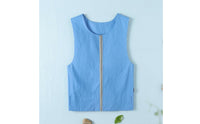 Uncovered Armholes Sleeveless Cooling Vest Wide Shoulders Zipper Cooling Vest for over Clothing