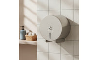 Stainless Steel Bathroom Tissue Dispenser with Shelf Rustproof Bathroom Tissue Holder with Shelf Corrosion-Resistant Compact for Businesses