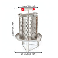 Manual Honey Easy to Operate to Clean Honey Press with Collecting Tray Tool for Beekeepers, Kitchen