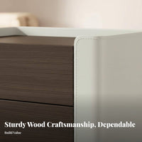 Italian design Single-Drawer Cabinet with Open Shelf Minimalist Design Nightstand Integrated Handle Bedside Table Space-Saving for Homeowners, Apartment Dwellers, Adults, Beside the Bed, Guest Room