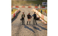 3 Pieces 1/64 Scale Biker Figures Highly Detailed Miniature Biker Realistic Details 1/64 Scale People Models for Collectors