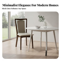 Minimalist Design Upholstered Wooden Side Chair Soft Upholstery Upholstered Wood-Frame Chair designer-inspired aesthetic Indoor Furniture Ergonomic spine supportrest for Homeowners, Families, Restaurant, Office