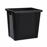 Square Flower Container Plastic Flower Container with Handles Square Vase Black Floral Containers Tapered for Florists