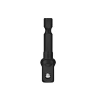 Darkened Hex to Square Drive Adapter Machined 6.35 Mm Hex Driver Adapter Forged-Looking Tool Accessory Black Oxide Coating for Power Drills