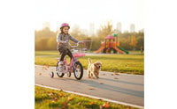 Children's Cycle with Stabilisers Adjustable Seat Young Child Pedal Bike Full Chain Guard Children's Training Cycle for Young Children, Girls, Outdoor