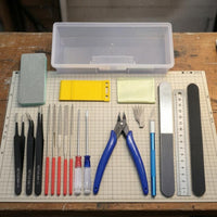 Beginner Friendly Hobby Tool Set Transparent Storage Box Model Assembly Tool Kit Rubberized Grip for Beginners