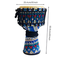 Hand Drum with Carrying Bag Handcrafted African Drum Padded Bag with Shoulder Straps for Beginners, Students, Music Lessons