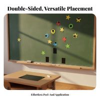 30 Pieces Pre-Cut Blackboard Magnetic Material Ready to Use Peel and Stick Magnetic Material Sheet Multipurpose for Classroom