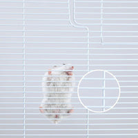 Large Hamster Cage Villa with Double Layer, Iron Wire House for Syrian Hamster, Luxury 60cm Width Habitat with Exercise Wheel and Top Door Access