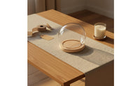 Glass Dome Wooden Base Minimalist Design Spherical Glass Dome with Base Clear Globe Cover Handmade House Decoration DIY