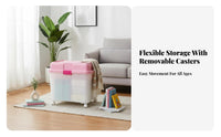 Lidded Stackable Box With Lid Large Lidded Container Built-in Handles for children
