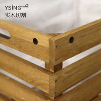 Vintage Wooden Storage Basket for Home and Kitchen