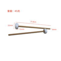wsmith Orff Instrument Mallet, Flat Hard Rubber Head, Tuning Fork Mallet