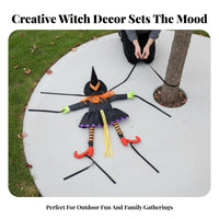 Tree-Crashing Witch Outdoor Use Crashing Witch Decoration Easy to Hang Halloween Prop for Party Hosts, Residents, Yard, Porch, tailgateTreat Events