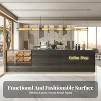 Ier Desk Versatile Reception Counter Easy to Assemble Shop Front Counter for Business Owners, Receptionists, Bakery, Hotel, Retail Store