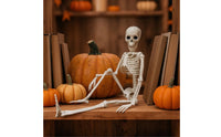 Spooky Plastic Skeleton Decorative Skeleton Prop Scary Decorations Realistic for Halloween, Haunted House, Party