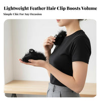 Feather Grip Fastener Elegant Exotic Feather Fastener Soft Hair Jaw Stylish Versatile for Women, Special Events