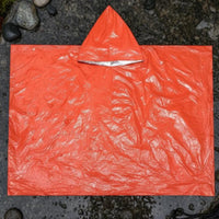 Heat Retention Emergency Blanket Poncho Waterproof Thermal Rain Poncho Reflective Inner Layer Foil Rescue Blanket Lightweight for Camping, Hiking