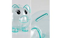 Transparent Piggy Bank Clear Pig Currency Bank Plastic Cartoon for Children, Children, Toddlers, Bedroom, Desk, Shelf