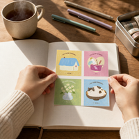 Twilight Non-Adhesive Material Book, Teatime Roaming Series, Creative Pattern Journaling Paper