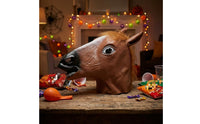 Horse Head Costume Headpiece Black Muzzle Full-Horse Head Headpiece Pointed Ears