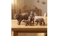 4 Pieces Bear Figurine Realistic Bear Toy Hand-Painted Animal Figurine for School Projects