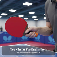 Table Tennis Paddle Storage Case Included Table Pong Racket High Table Tennis Racket for Beginners, Adults, Training, Competition, Indoor Games