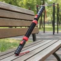 Adjustable Forearm Exerciser with Wrist Cords Spring-Loaded Wrist Exerciser Non-Slip Arm Strength Bar Heavy-Duty for Climbers, Athletes, Home Gym