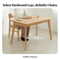 Solid Wood Leg Firm Table Structure Home Office Computer Desk Sturdy Construction Simple Wooden Desk for Students, Dorm Room, Bedroom